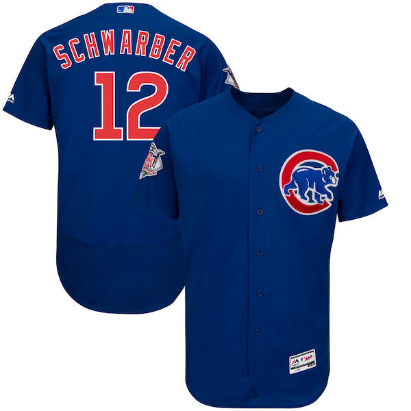 Men's Chicago Cubs Kyle Schwarber Majestic Alternate Royal Authentic Collection Flex Base Player Jersey