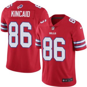 bills #86 dalton kincaid red men's stitched nfl limited rush cheap jersey