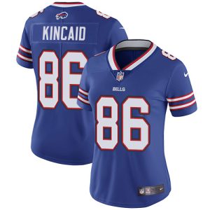 Bills #86 Dalton Kincaid Royal Blue Team Color Women's Stitched NFL Vapor Untouchable Limited Jersey