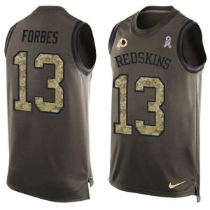 Commanders #13 Carson Wentz Green Men's Stitched NFL Limited Salute To Service Tank Top Jersey