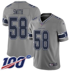 cheap Cowboys #58 Mazi Smith Gray Men's Stitched NFL Limited Inverted Legend 100th Season Jersey
