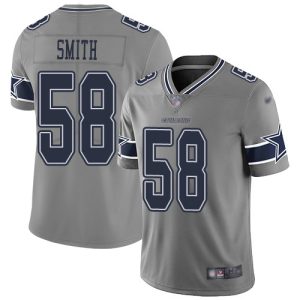 cheap Cowboys #58 Mazi Smith Gray Men's Stitched NFL Limited Inverted Legend Jersey
