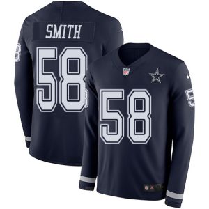cowboys #58 mazi smith navy blue team color men's stitched nfl limited therma long sleeve cheap jersey