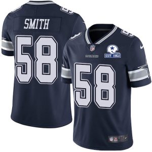 cowboys #58 mazi smith navy blue team color men's stitched with established in 1960 patch nfl vapor untouchable limited cheap jersey