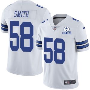 Cowboys #58 Mazi Smith White Men's Stitched With Established In 1960 Patch NFL Vapor Untouchable Limited Jersey