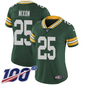 cheap Packers #25 Keisean Nixon Green Team Color Women's Stitched NFL 100th Season Vapor Untouchable Limited Jersey
