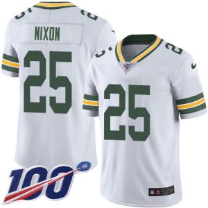 Packers #25 Keisean Nixon White Youth Stitched NFL 100th Season Vapor Untouchable Limited Jersey