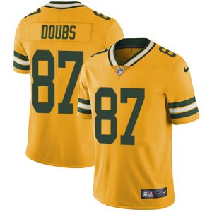 Packers #87 Romeo Doubs Yellow Men's Stitched NFL Limited Rush Jersey