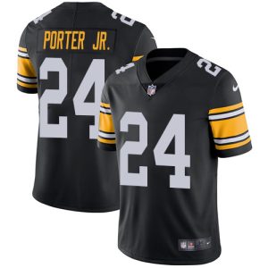 cheap Steelers #24 Joey Porter Jr. Black Alternate Men's Stitched NFL Vapor Untouchable Limited Jersey
