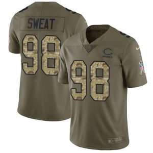 cheap Bears #98 Montez Sweat Olive/Camo Men's Stitched NFL Limited 2017 Salute To Service Jersey