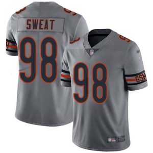 wholesale Bears #98 Montez Sweat Silver Men's Stitched NFL Limited Inverted Legend Jersey