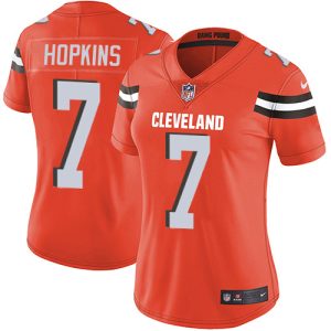 Browns #7 Dustin Hopkins Orange Alternate Women's Stitched NFL Vapor Untouchable Limited Jersey