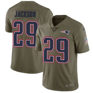 cheap Patriots #29 J.C. Jackson Olive Youth Stitched NFL Limited 2017 Salute To Service Jersey