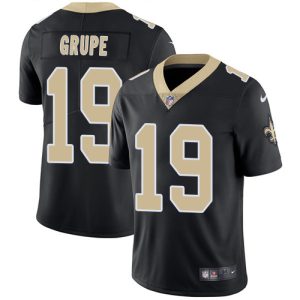 saints #19 blake grupe black team color youth stitched nfl vapor untouchable limited wholesale jersey
