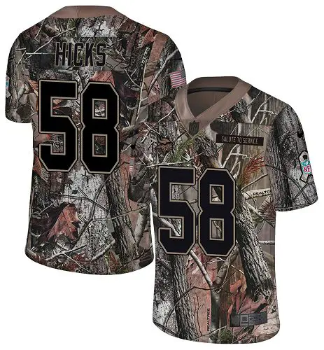 cheap Vikings #58 Jordan Hicks Camo Men's Stitched NFL Limited Rush Realtree Jersey