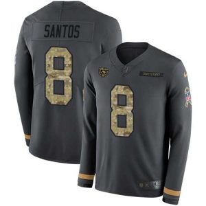 cheap Bears #8 Cairo Santos Anthracite Salute to Service Men's Stitched NFL Limited Therma Long Sleeve Jersey