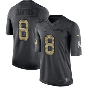 cheap Bears #8 Cairo Santos Black Men's Stitched NFL Limited 2016 Salute to Service Jersey