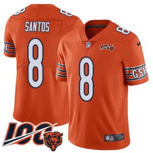 Bears #8 Cairo Santos Orange Men's Stitched NFL Limited Rush 100th Season Jersey