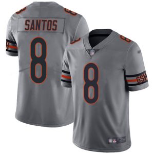 cheap Bears #8 Cairo Santos Silver Men's Stitched NFL Limited Inverted Legend Jersey