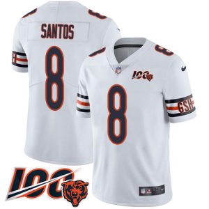 cheap Bears #8 Cairo Santos White White Men's Stitched NFL 100th Season Vapor Untouchable Limited Jersey