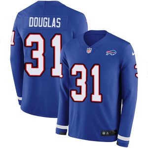 wholesale Bills #31 Rasul Douglas Royal Blue Team Color Men's Stitched NFL Limited Therma Long Sleeve Jersey