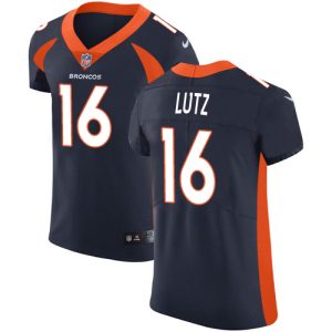 broncos #16 wil lutz navy blue alternate men's stitched nfl new elite wholesale jersey