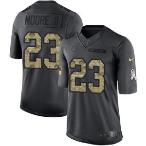 cheap Colts #23 Kenny Moore II Black Men's Stitched NFL Limited 2016 Salute to Service Jersey