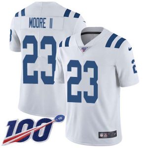 Colts #23 Kenny Moore II White Youth Stitched NFL 100th Season Vapor Limited Jersey