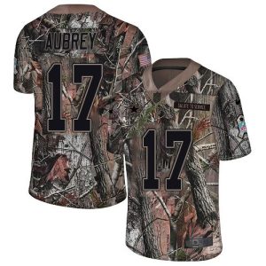 cheap Cowboys #17 Brandon Aubrey Camo Men's Stitched NFL Limited Rush Realtree Jersey