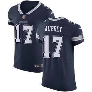 cowboys #17 brandon aubrey navy blue team color men's stitched nfl vapor untouchable elite wholesale jersey