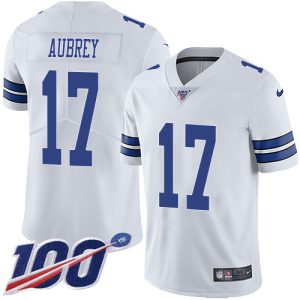cheap Cowboys #17 Brandon Aubrey White Men's Stitched NFL 100th Season Vapor Untouchable Limited Jersey