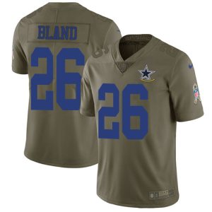 Cowboys #26 DaRon Bland Olive Men's Stitched NFL Limited 2017 Salute To Service Jersey