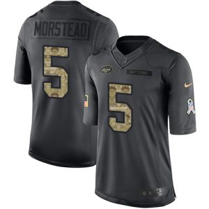 jets #5 thomas morstead black men's stitched nfl limited 2016 salute to service wholesale jersey