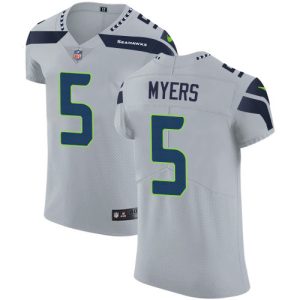 seahawks #5 jason myers grey alternate men's stitched nfl new elite wholesale jersey
