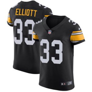 Steelers #33 Jalen Elliott Black Alternate Men's Stitched NFL New Elite Jersey