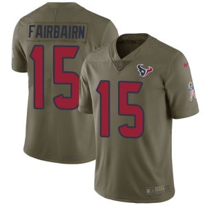 Texans #15 Ka'imi Fairbairn Olive Men's Stitched NFL Limited 2017 Salute To Service Jersey