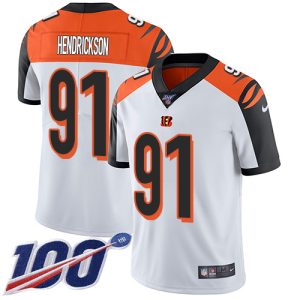bengals #91 trey hendrickson white men's stitched nfl 100th season vapor untouchable limited cheap jersey