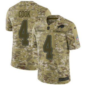 bills #4 james cook camo men's stitched nfl limited 2018 salute to service cheap jersey
