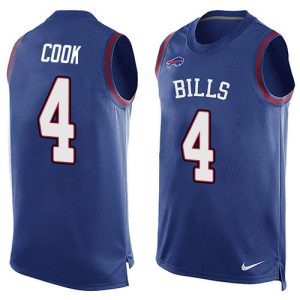 bills #4 james cook royal blue team color men's stitched nfl limited tank top cheap jersey