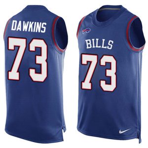 wholesale Bills #73 Dion Dawkins Royal Blue Team Color Men's Stitched NFL Limited Tank Top Jersey