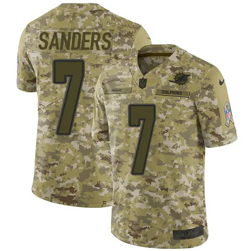 Dolphins #7 Jason Sanders Camo Youth Stitched NFL Limited 2018 Salute To Service Jersey