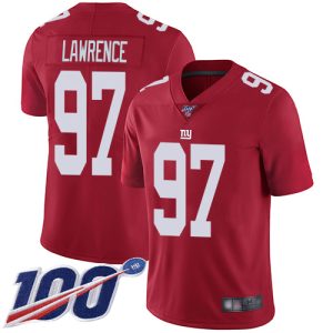 Giants #97 Dexter Lawrence Red Men's Stitched NFL Limited Inverted Legend 100th Season Jersey