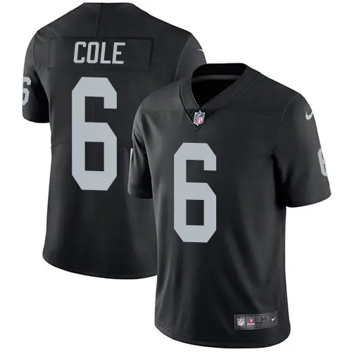 Raiders #6 AJ Cole Black Team Color Youth Stitched NFL Vapor Untouchable Limited Jersey