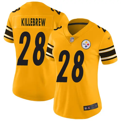 steelers #28 miles killebrew gold women's stitched nfl limited inverted legend cheap jersey