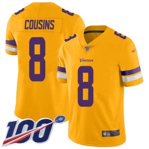 vikings #8 kirk cousins gold youth stitched nfl limited inverted legend 100th season cheap jersey